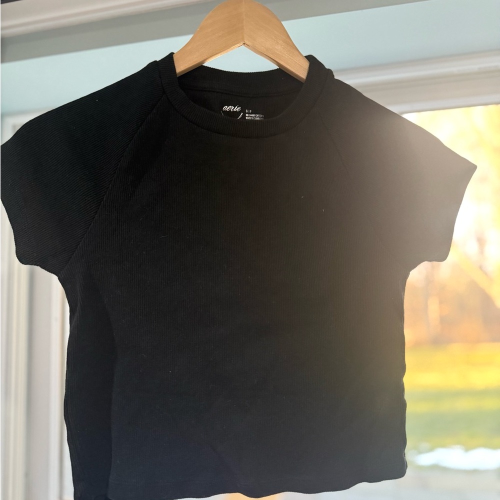 Aerie Black Crop Top